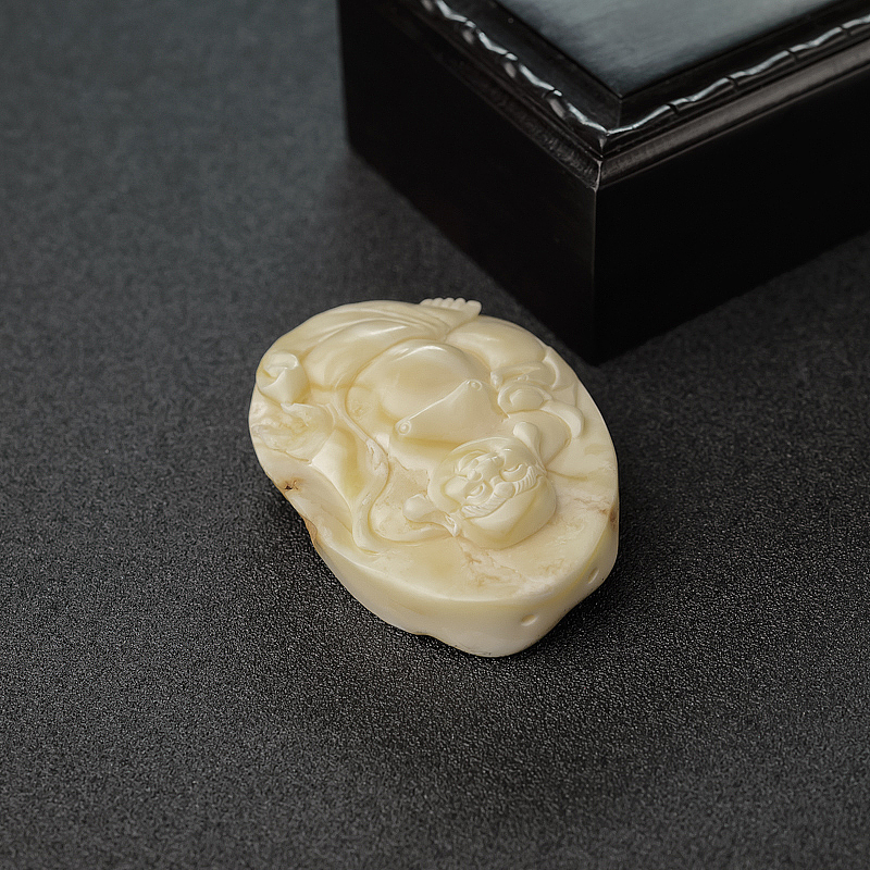 白蜜弥勒佛吊坠-红掌柜