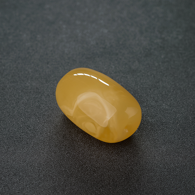 鸡油黄蜜蜡桶珠-红掌柜