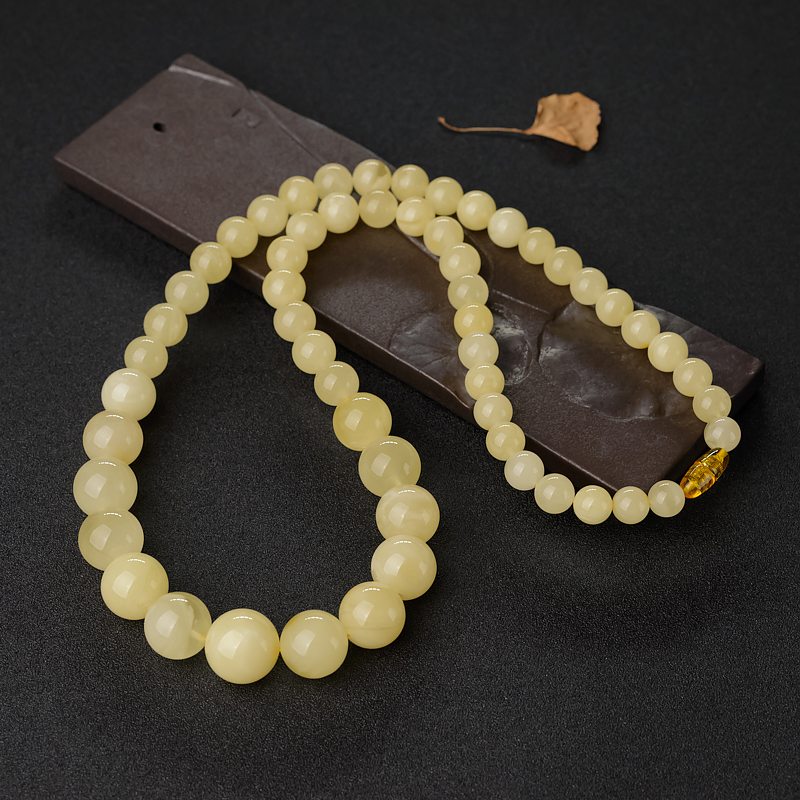 柠檬黄蜜蜡塔链-红掌柜