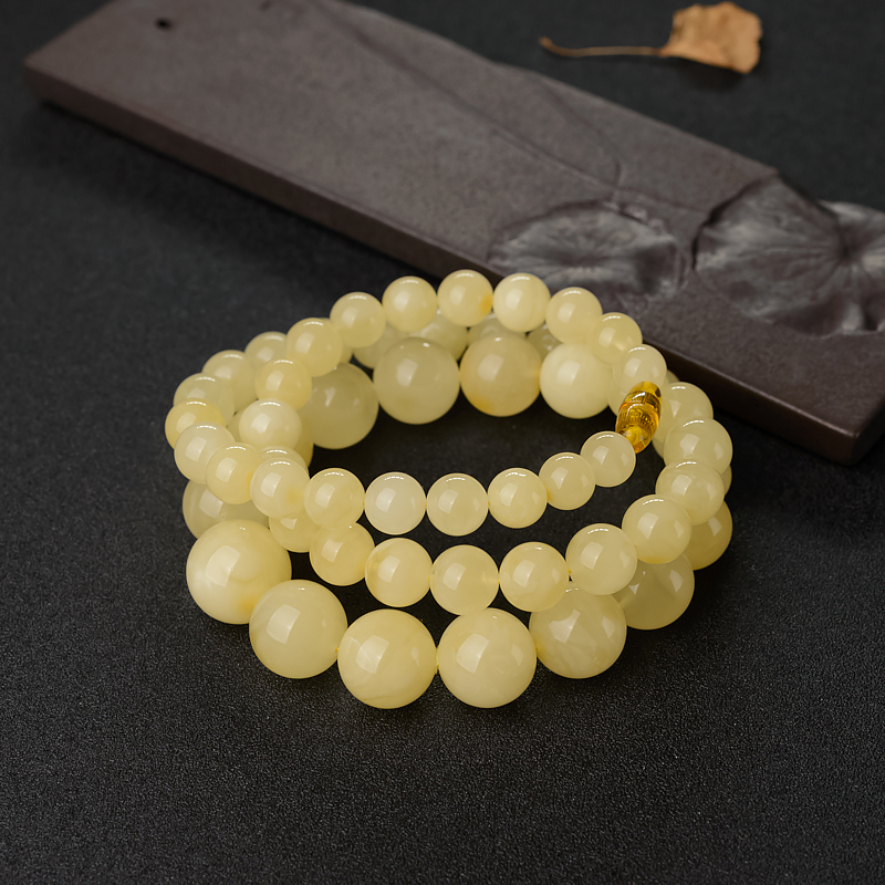 天然蜜蜡塔链-红掌柜