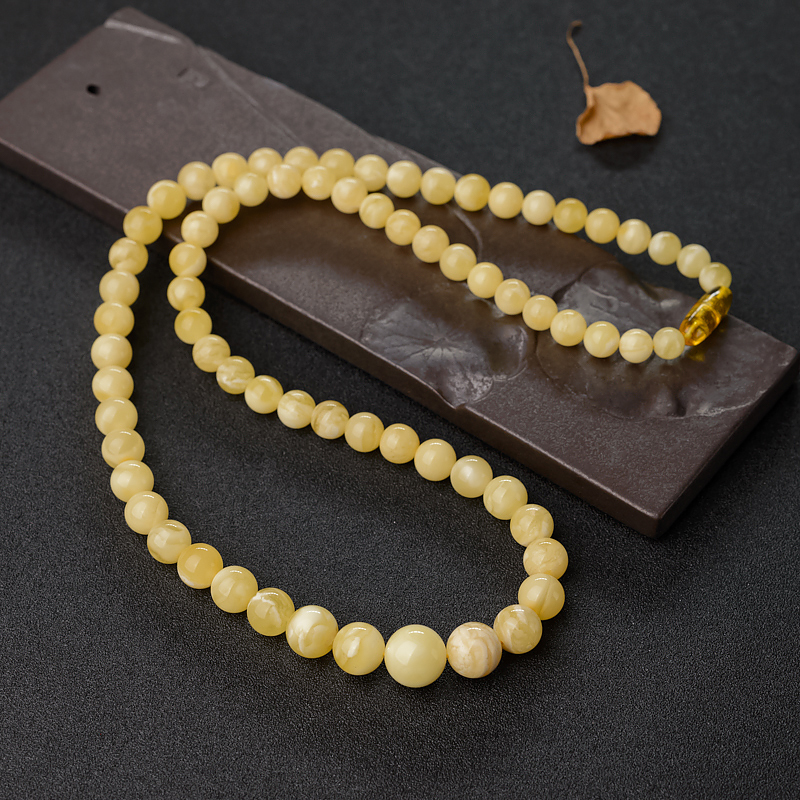 白花蜜蜡塔链-红掌柜