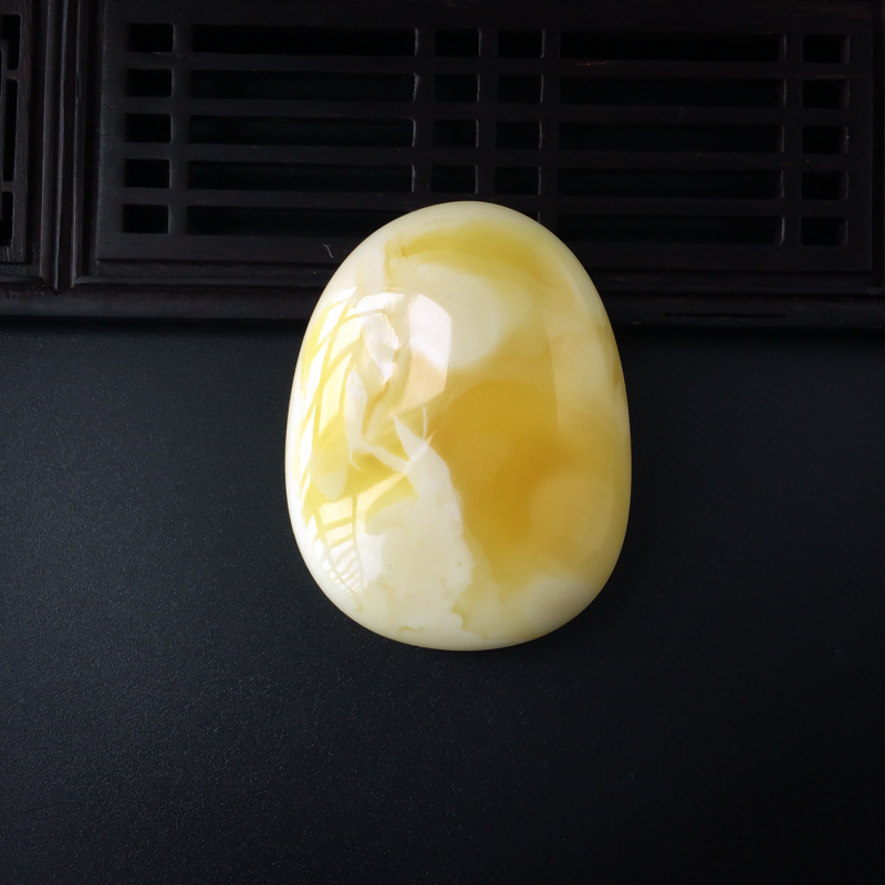 白花蜜随形吊坠-红掌柜