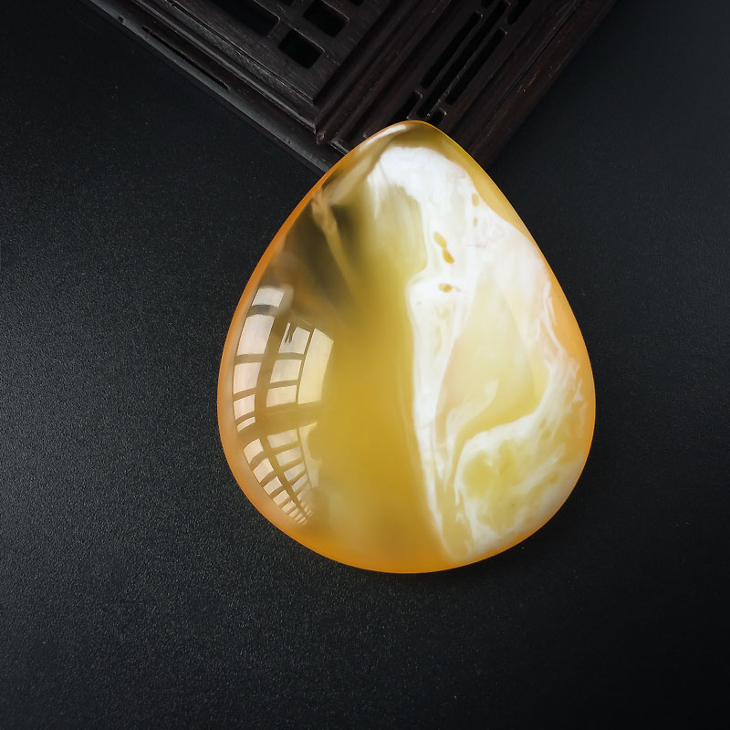 蜜蜡吊坠-红掌柜