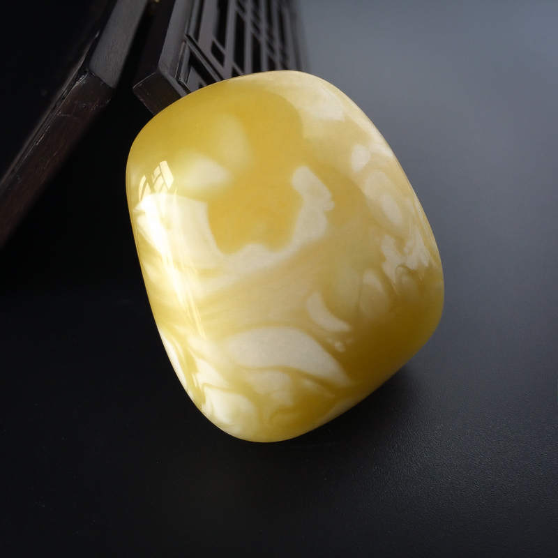 蜜蜡无事牌吊坠-红掌柜