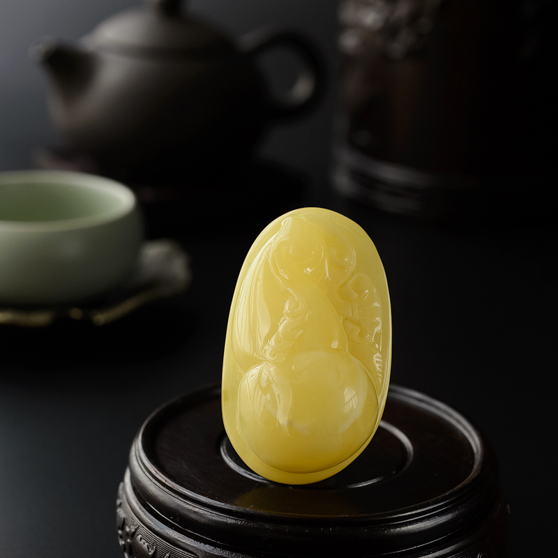 蜜蜡葫芦吊坠-红掌柜