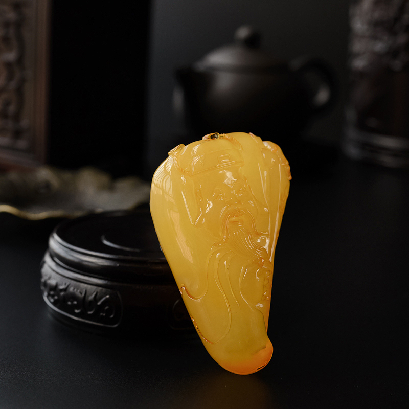 蜜蜡吊坠-红掌柜