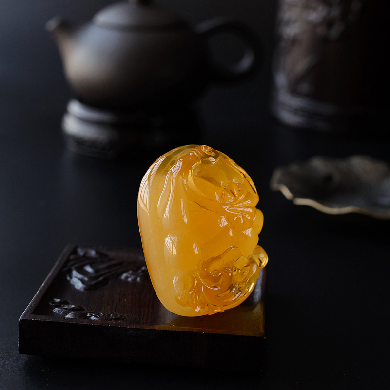 蜜蜡吊坠-红掌柜