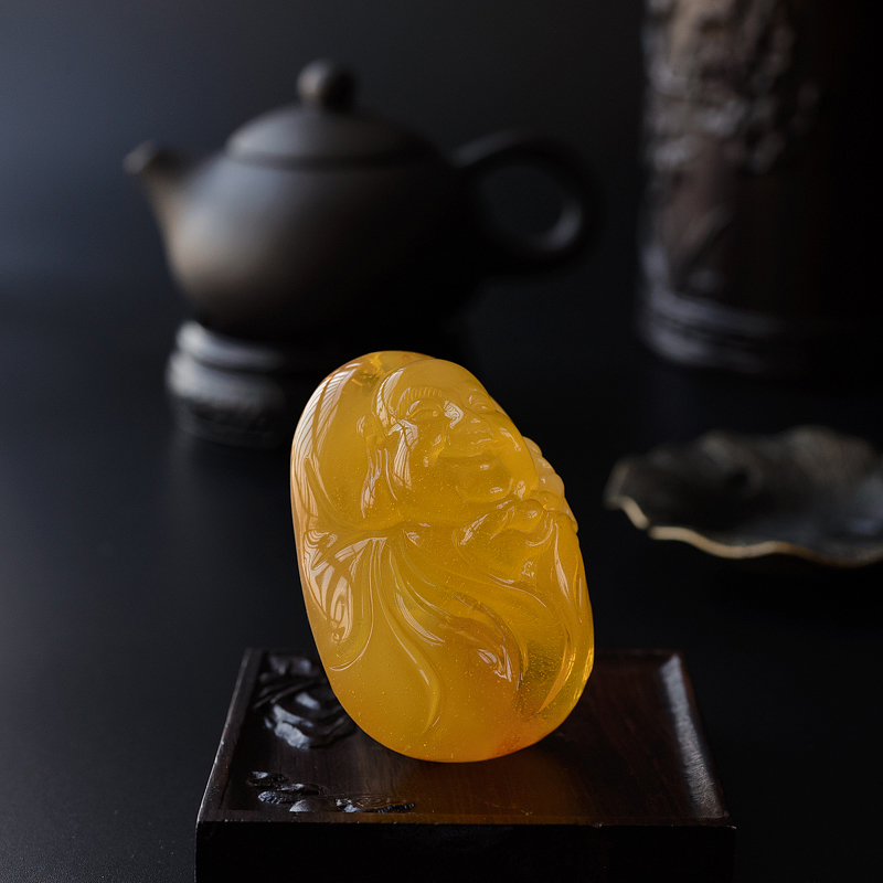 蜜蜡弥勒佛-红掌柜