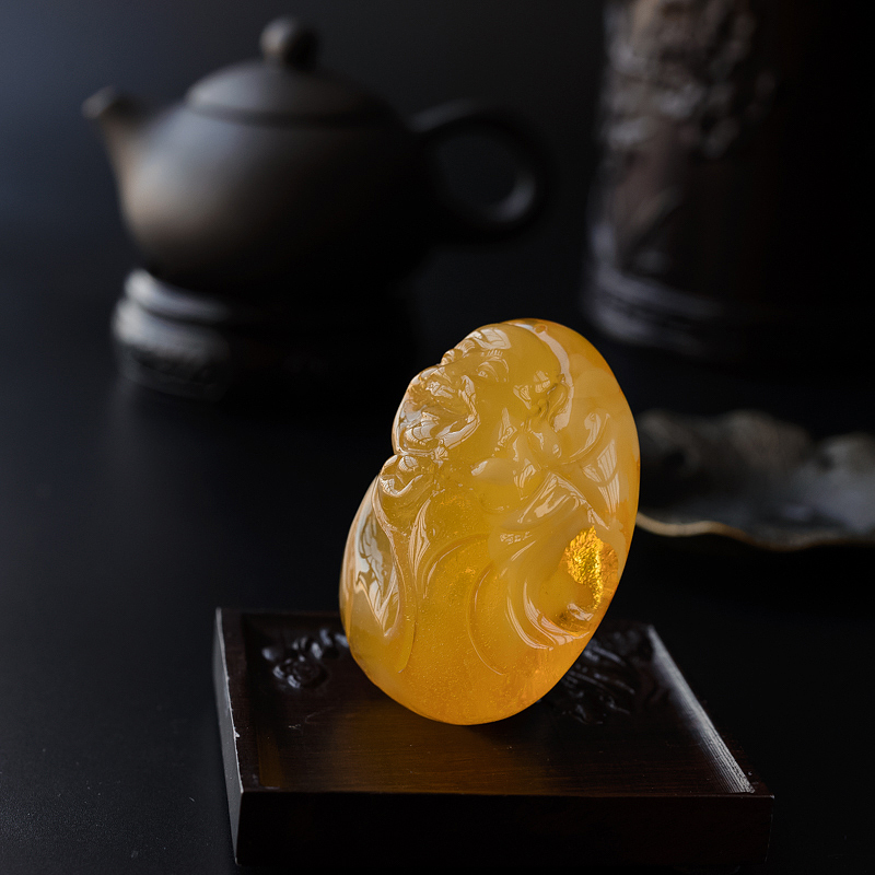 蜜蜡吊坠-红掌柜