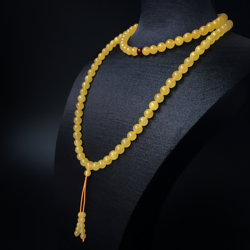 7.5mm蜜蜡佛珠-红掌柜