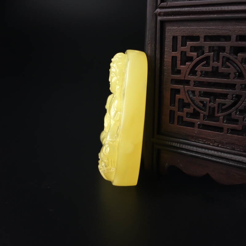 蜜蜡观音吊坠-红掌柜