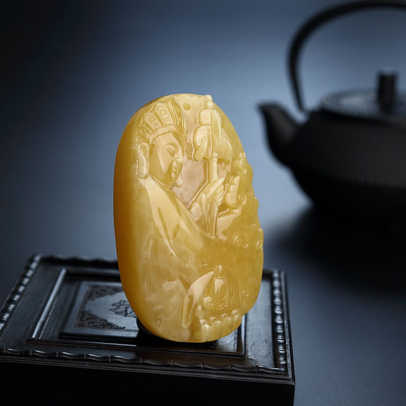 蜜蜡地藏菩萨吊坠-红掌柜