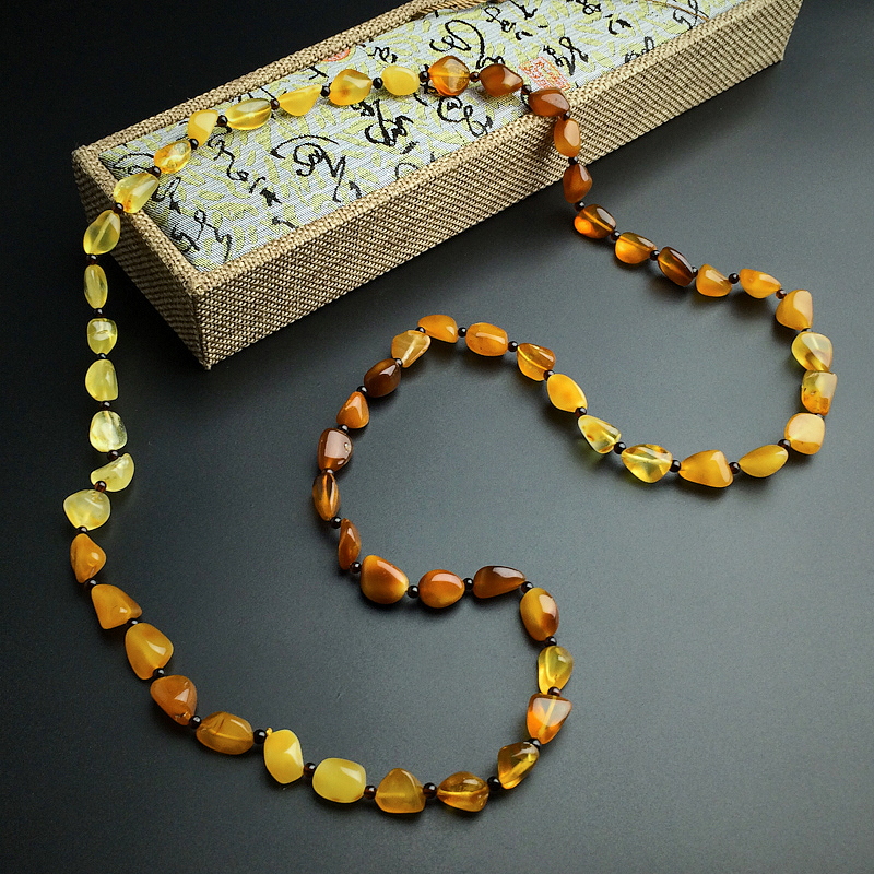 蜜蜡随形项链-红掌柜