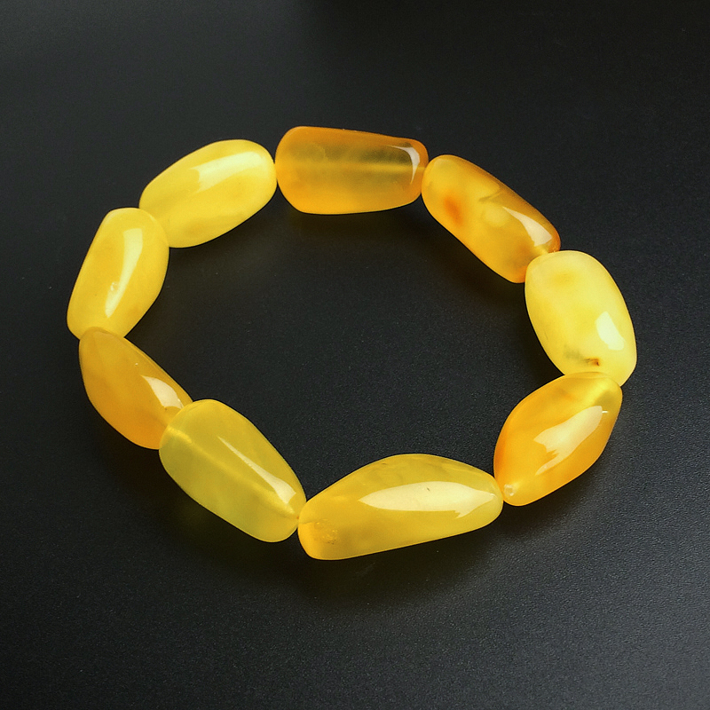 天然蜜蜡随形手串-红掌柜