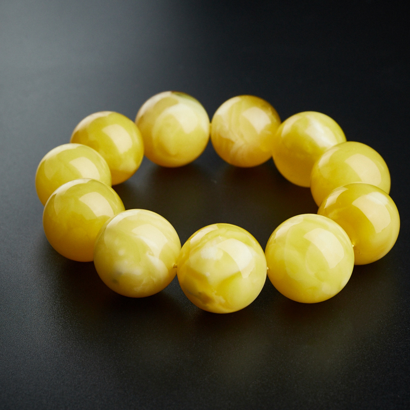 鸡油黄蜜蜡手串-红掌柜