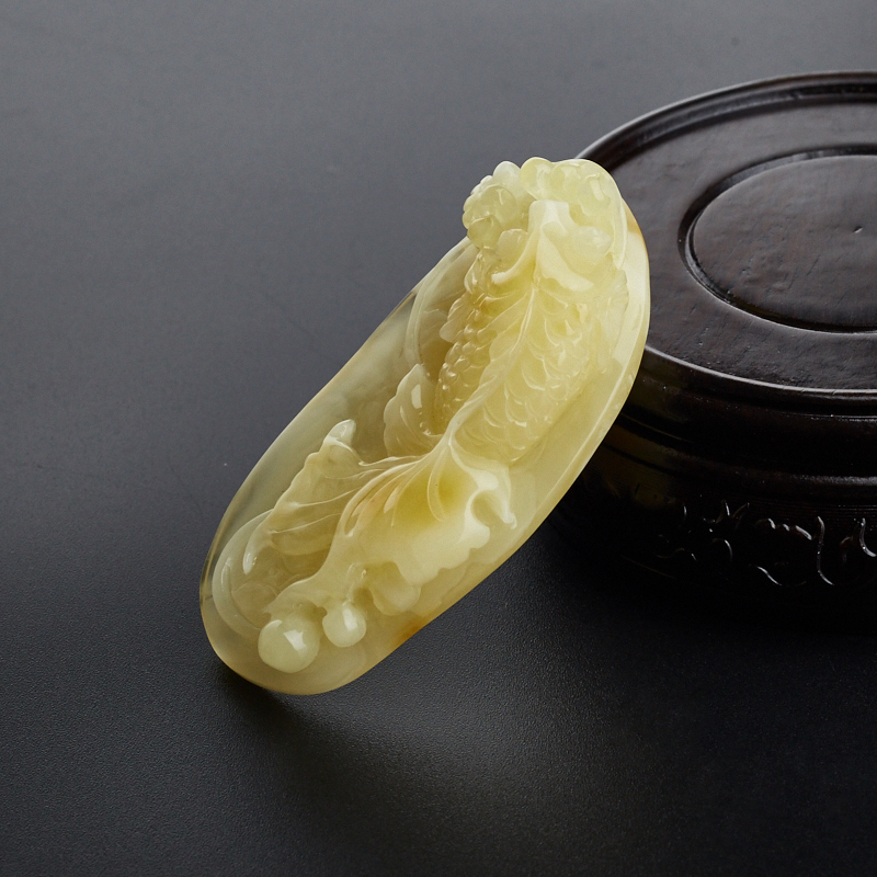 波罗的海天然蜜蜡金鱼吊坠-红掌柜