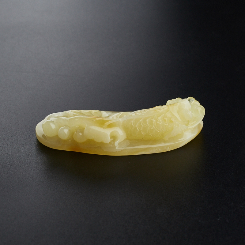 满黄蜜蜡金鱼吊坠-红掌柜