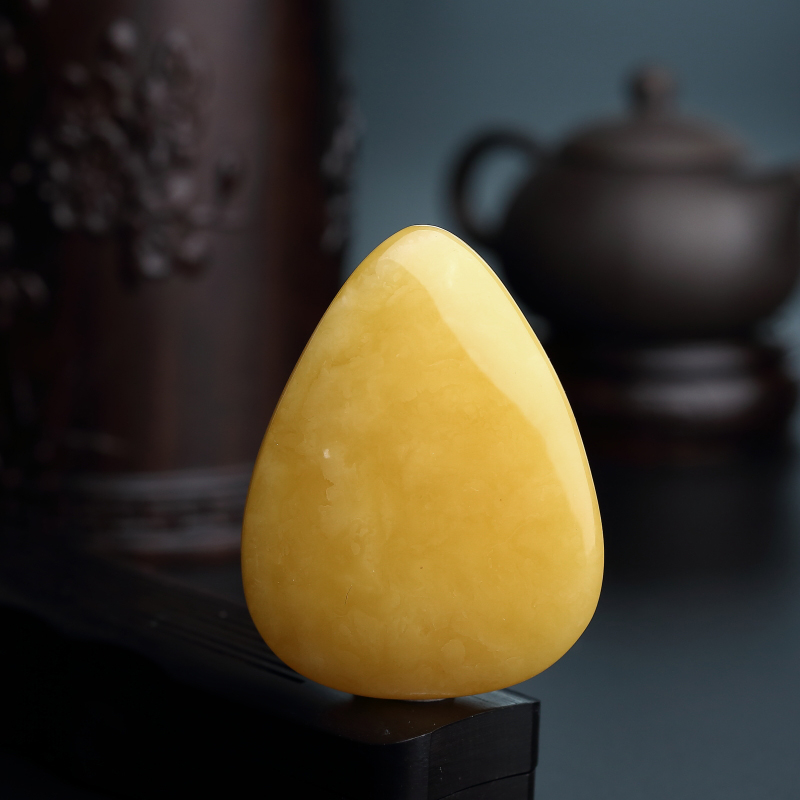 鸡油黄蜜蜡随形-红掌柜