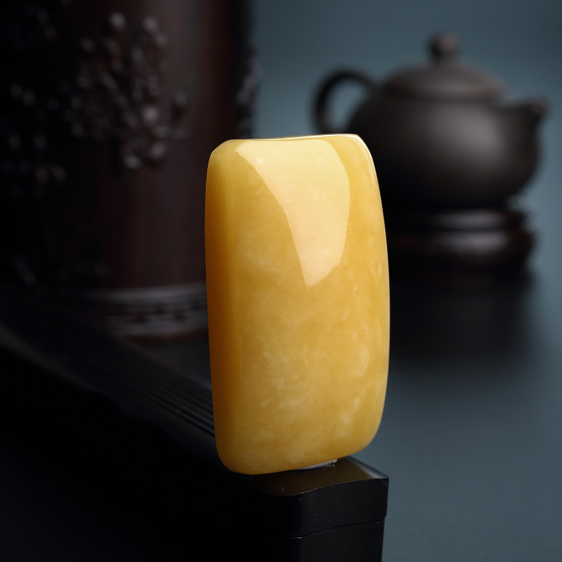 糖色蜜蜡方牌-红掌柜