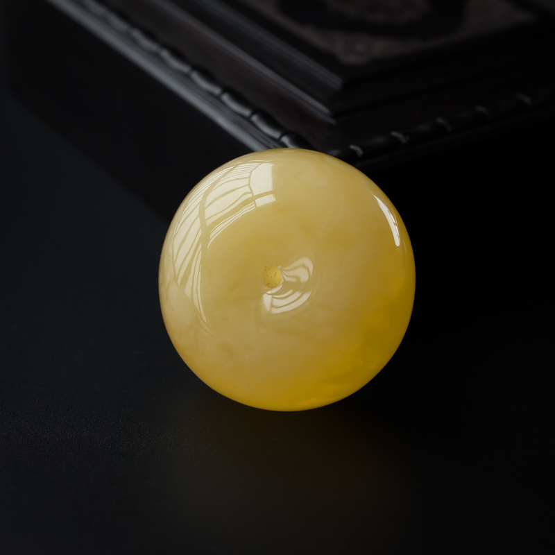 波罗的海天然满蜜蜜蜡平安扣吊坠-红掌柜