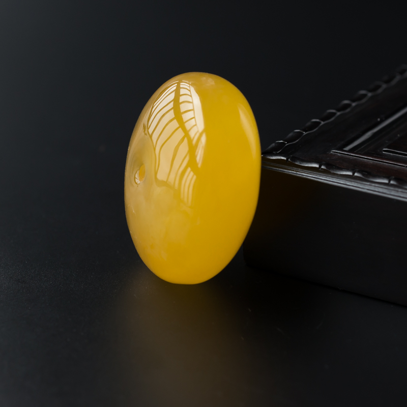 波罗的海天然满蜜蜜蜡平安扣吊坠-红掌柜