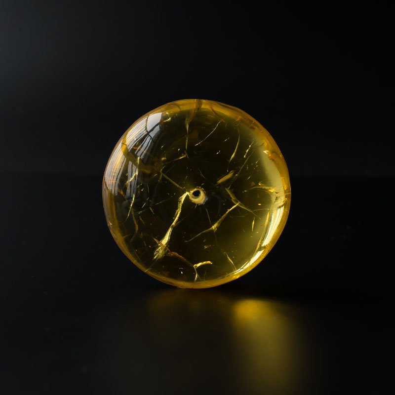 天然金珀平安扣吊坠-红掌柜