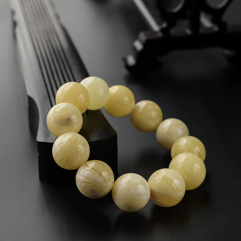 白花蜜蜜蜡手串 - 红掌柜