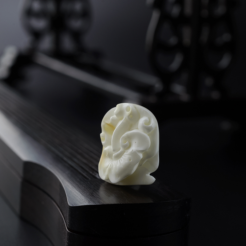 天然白蜜如意吊坠 - 红掌柜