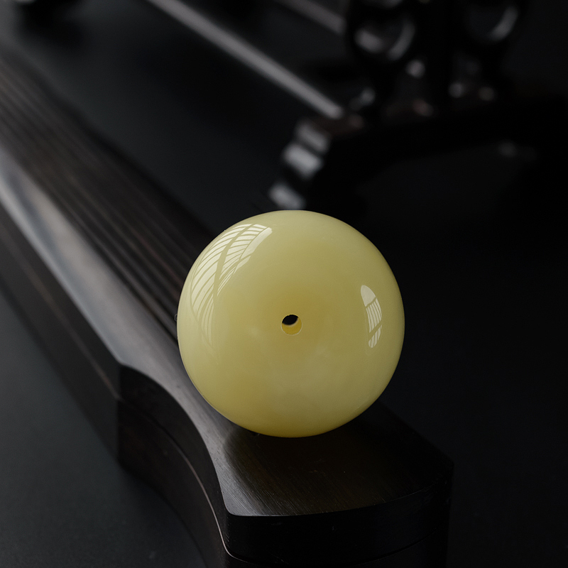 波罗的海天然满蜜柠檬黄蜜蜡平安扣吊坠 - 红掌柜