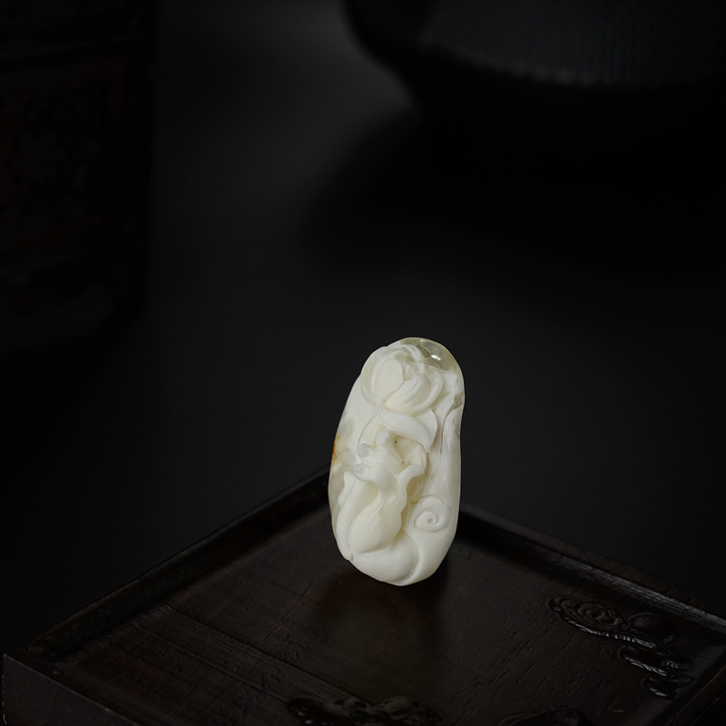 蜜蜡花吊坠-红掌柜