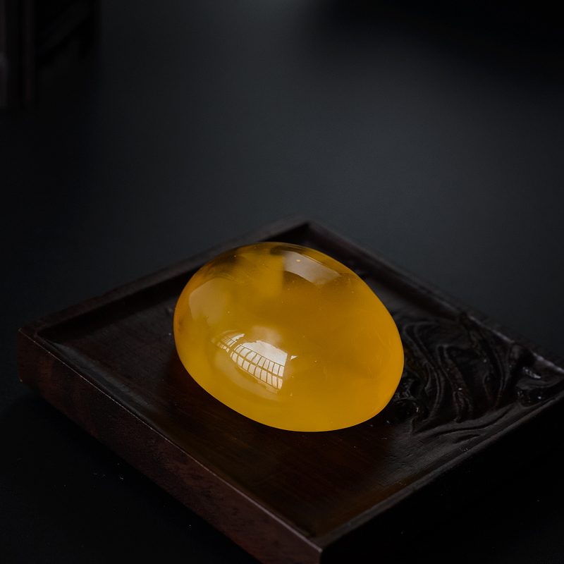 鸡油黄蜜蜡吊坠-红掌柜