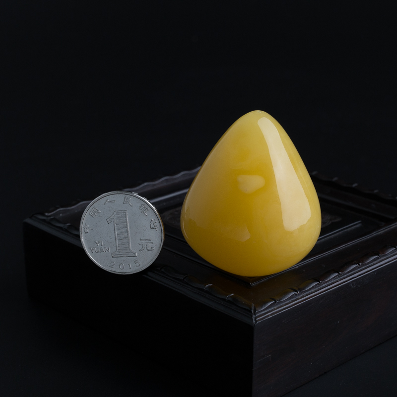 鸡油黄蜜蜡吊坠-红掌柜