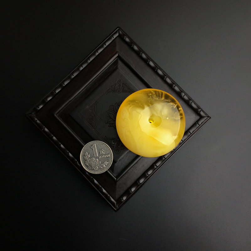 鸡油黄蜜蜡吊坠-红掌柜