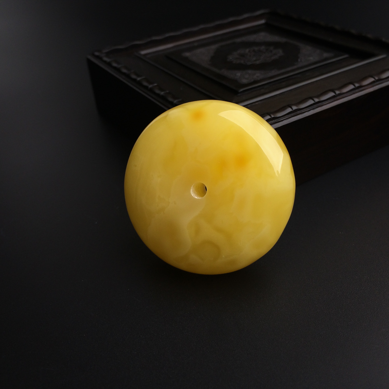 蜜蜡平安扣吊坠-红掌柜