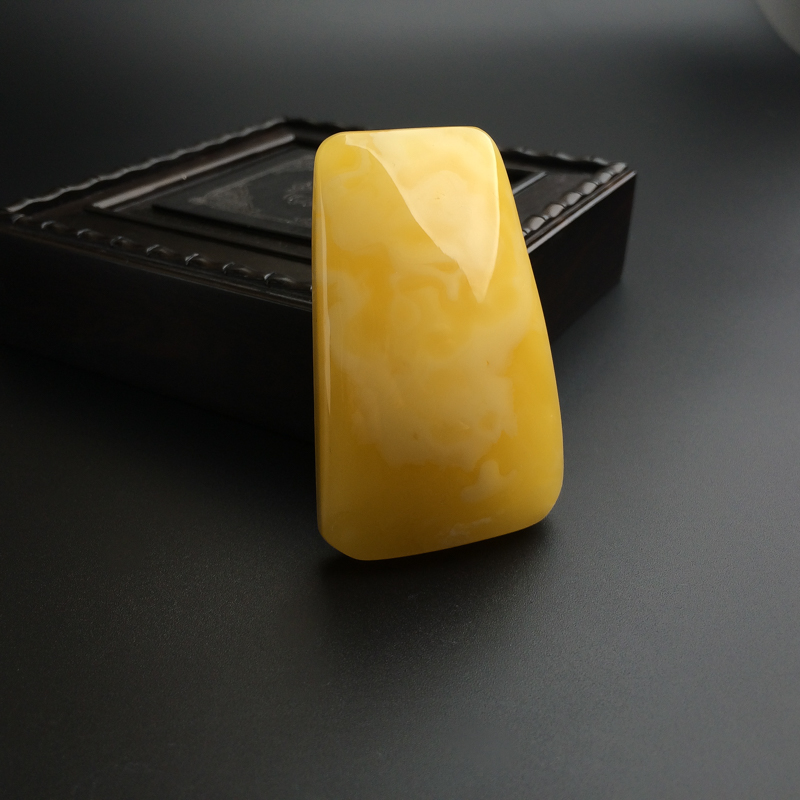 蜜蜡无事牌吊坠-红掌柜