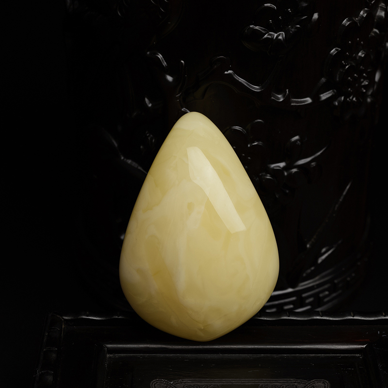 白花蜜蜜蜡随形吊坠-红掌柜