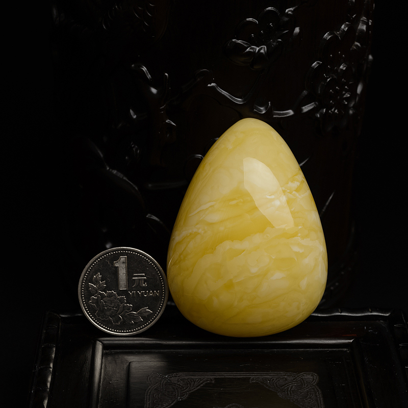 天然蜜蜡随形吊坠-红掌柜