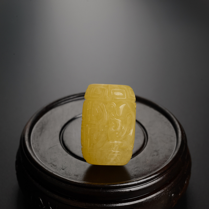 满蜜蜜蜡雕刻桶珠 - 红掌柜