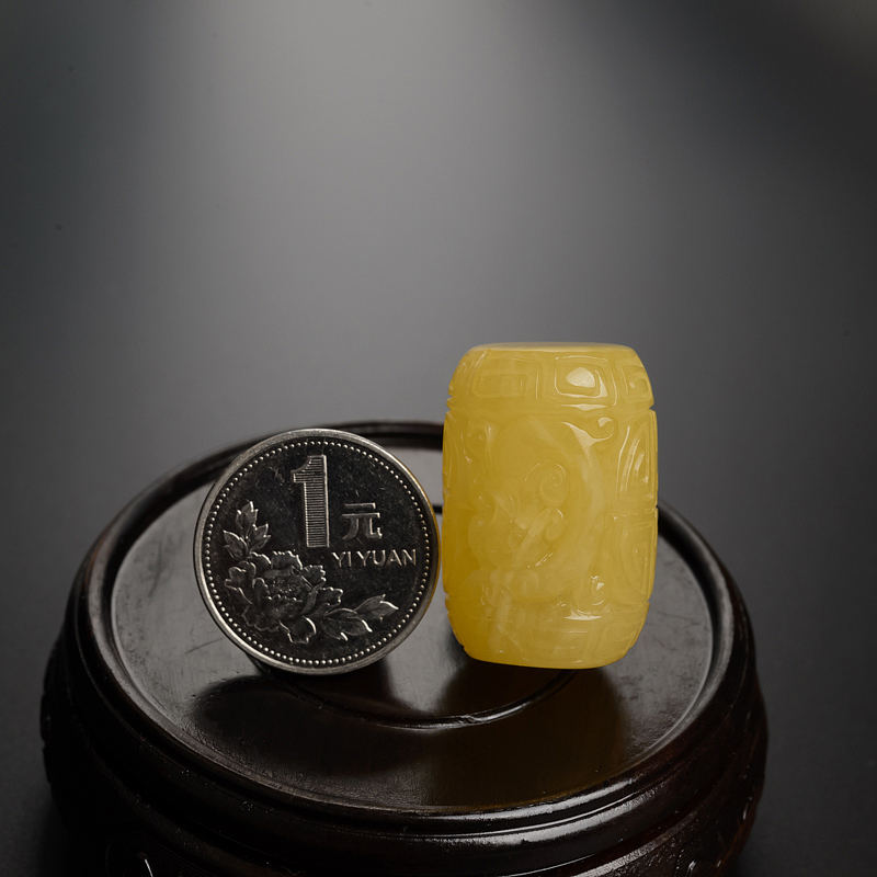 天然蜜蜡桶珠 - 红掌柜