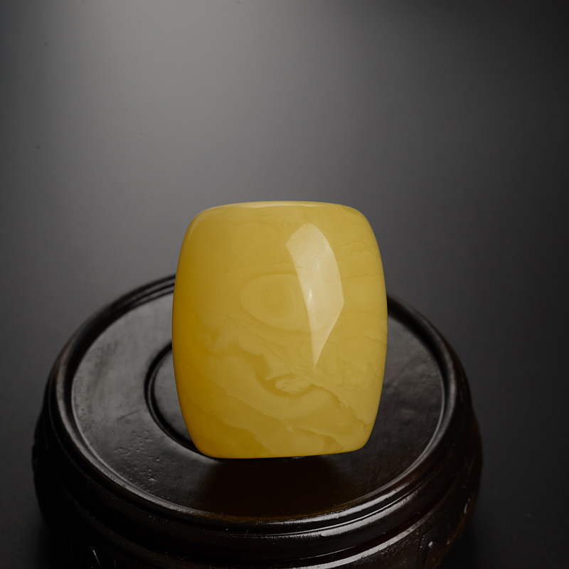 鸡油黄蜜蜡桶珠 - 红掌柜