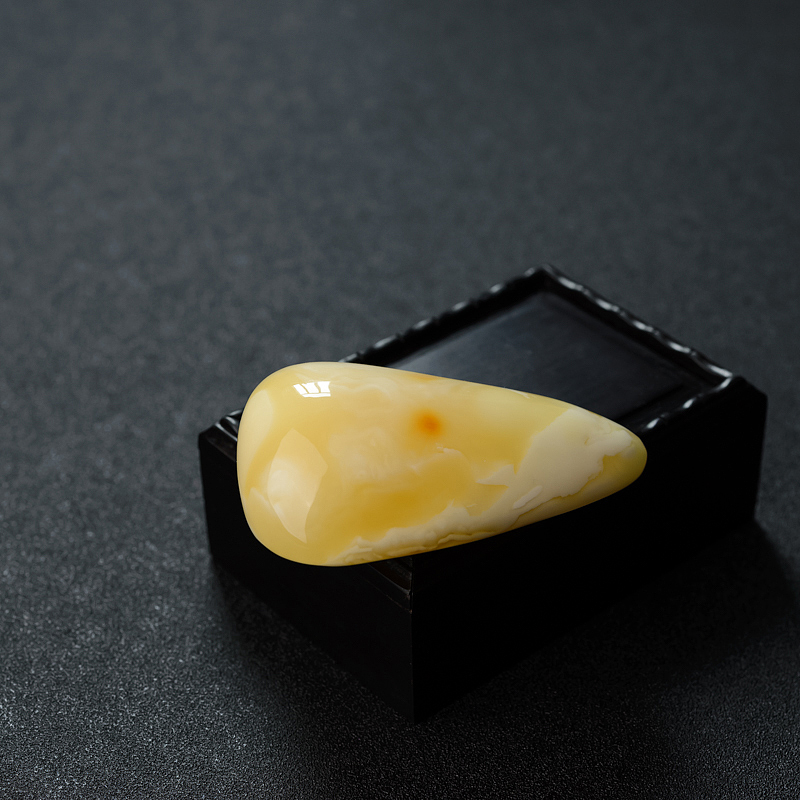 天然黄白蜜蜜蜡随形吊坠 - 红掌柜