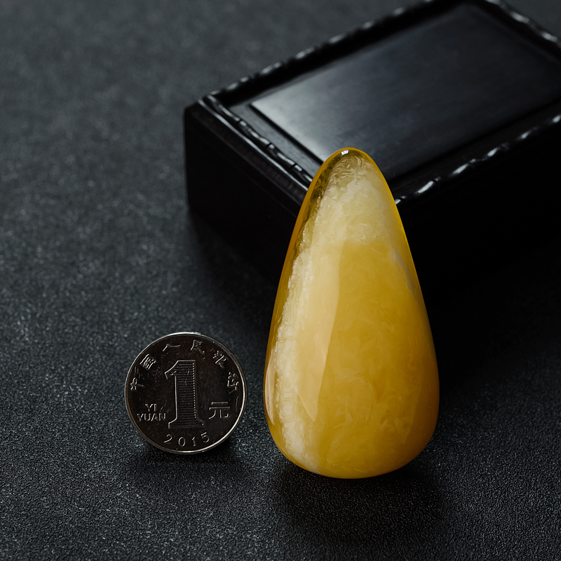 天然金绞黄白蜜蜜蜡吊坠 - 红掌柜