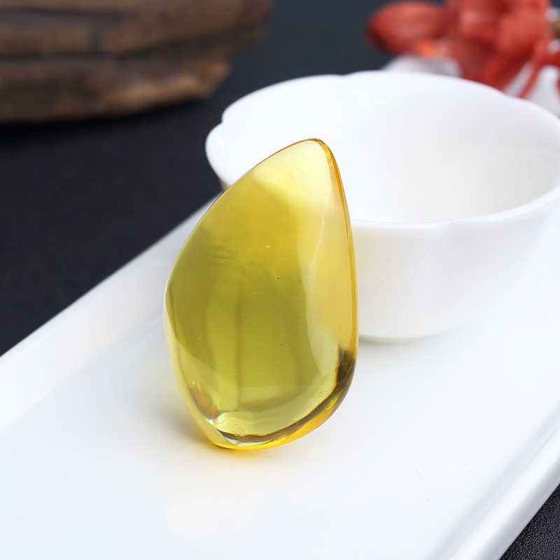 天然金绞蜜鸡油黄蜜蜡随形吊坠 - 红掌柜