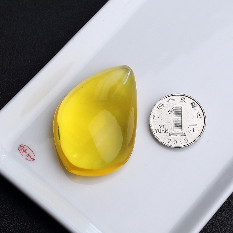 天然金绞蜜鸡油黄蜜蜡吊坠 - 红掌柜