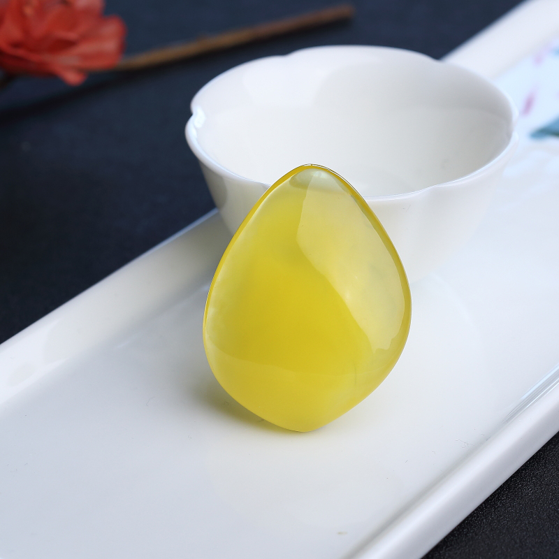 波罗的海天然金绞蜜鸡油黄蜜蜡随形吊坠 - 红掌柜