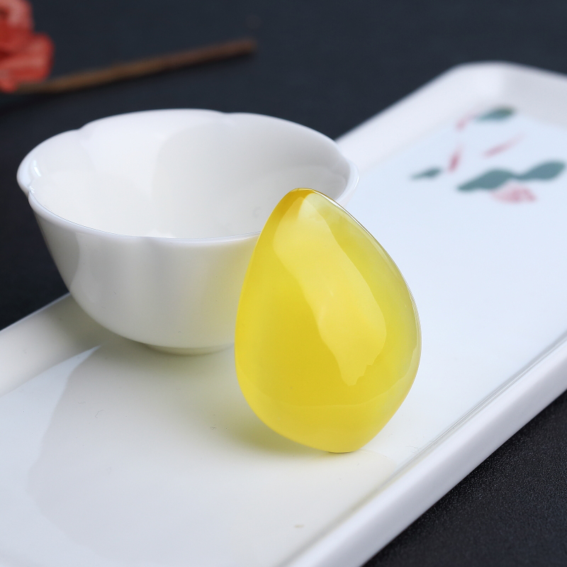 金绞蜜鸡油黄蜜蜡随形吊坠 - 红掌柜