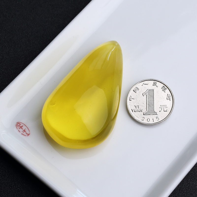 天然金绞蜜鸡油黄蜜蜡吊坠 - 红掌柜