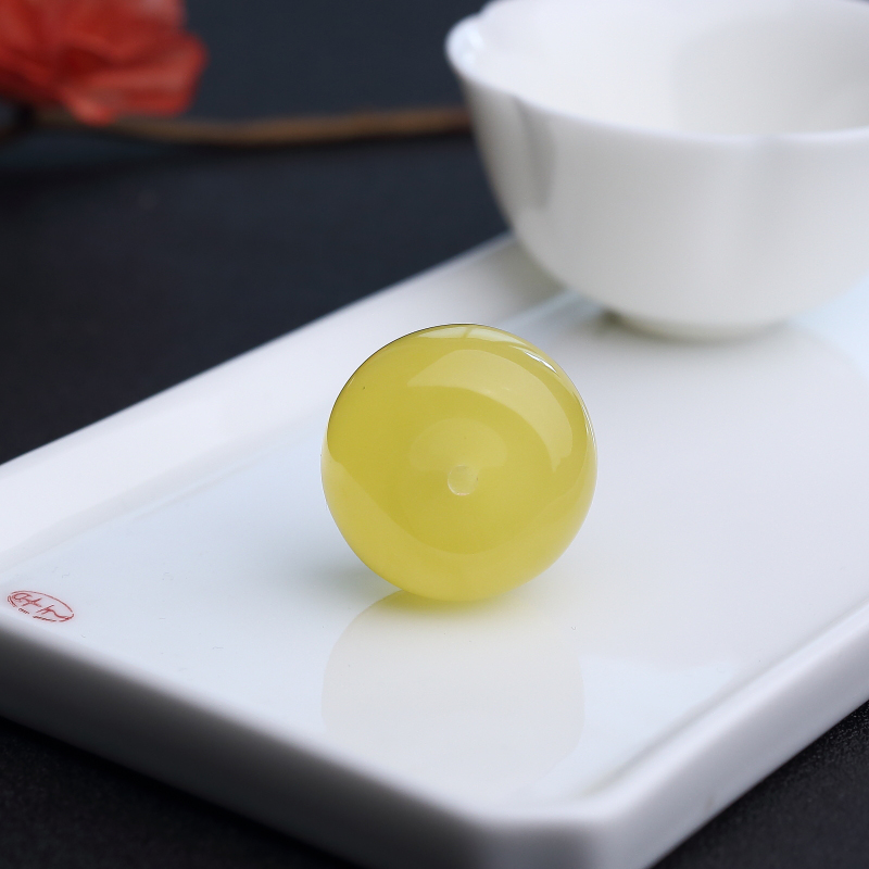 波罗的海天然鸡油黄蜜蜡平安扣吊坠 - 红掌柜