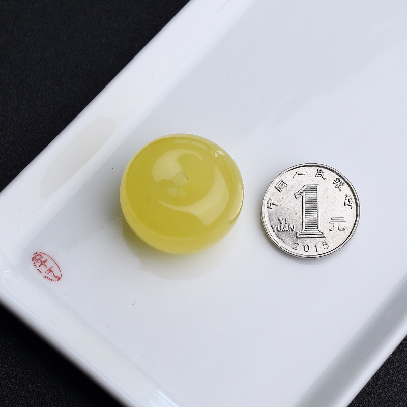 波罗的海天然鸡油黄蜜蜡平安扣 - 红掌柜