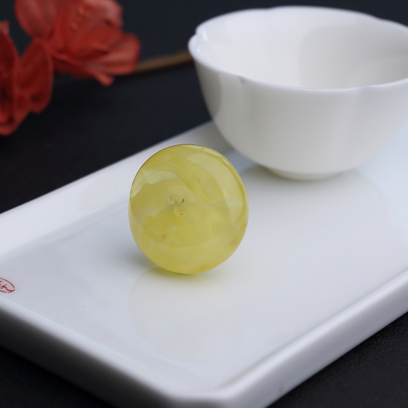 金绞蜜柠檬黄蜜蜡平安扣吊坠 - 红掌柜